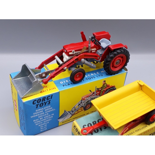 1178 - A boxed Corgi Toys No.69 Massey-Ferguson 165 Tractor (lacking driver), a boxed No.51 Trailer and No.... 