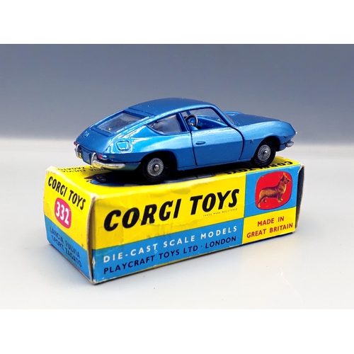 1182 - A boxed Corgi Toys No.332 Lancia Fulvia Sport, Nr M-M, box E