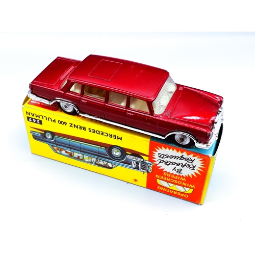 1185 - A boxed Corgi Toys No.247 maroon Mercedes Benz 600 Pullman with leaflet, Nr M-M, box superb