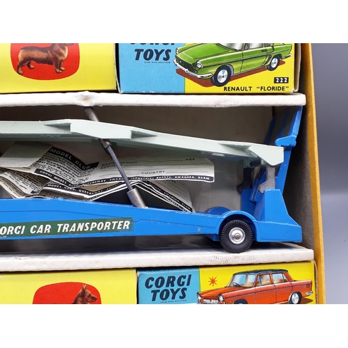 1213 - A boxed Corgi Toys Gift Set 28 Carrimore Car Transporter with four Cars. The cars are all illustrate... 