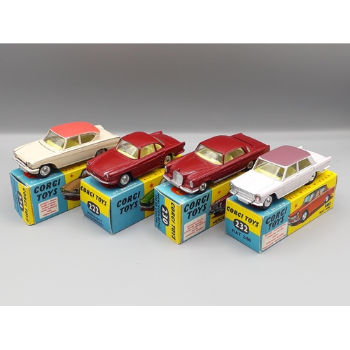 1213 - A boxed Corgi Toys Gift Set 28 Carrimore Car Transporter with four Cars. The cars are all illustrate... 