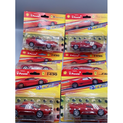 1217 - Nine boxed Shell V-Power diecast Models of Ferraris