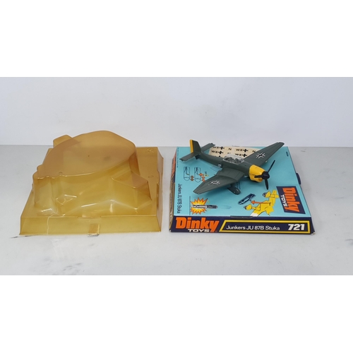 1230 - A Dinky Toys 675 Motor Patrol Boat and a N.721JU87B Stuka both in perspex packaging