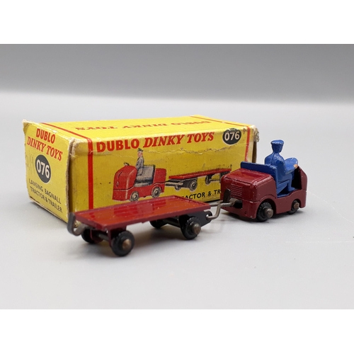 1249 - A boxed Dublo Dinky Toys No.076 Lansing Bagnall Tractor & Trailer