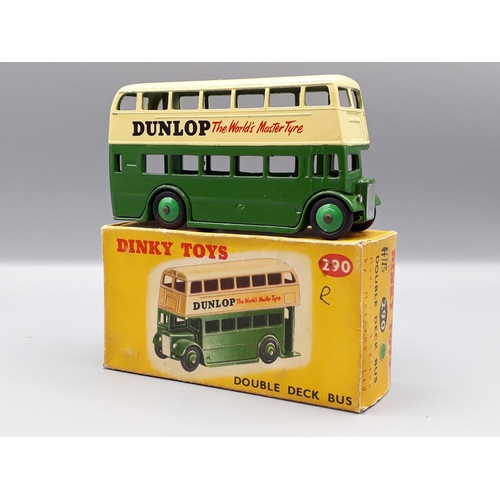 1251 - A boxed Dinky Toys No.290 green Double Deck Bus