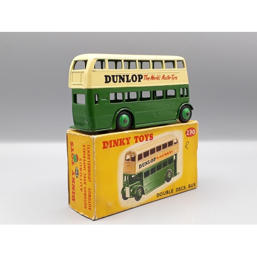 1251 - A boxed Dinky Toys No.290 green Double Deck Bus