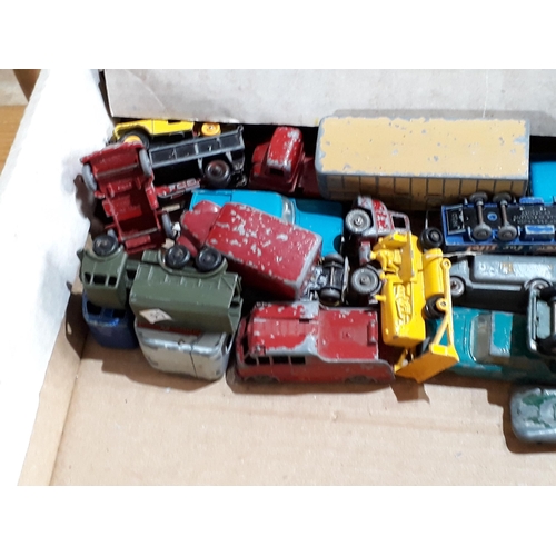 1281 - Four trays of unboxed play worn Lesney and Matchbox Vehicles