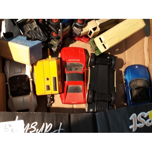 1325 - A box of unboxed play worn diecast including Dinky Toys No.169 Studebaker Golden Hawk, No.133 Cunnin... 