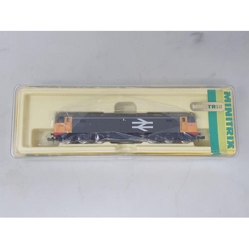 1350 - A boxed Minitrix N gauge 12024 Class 47 in Railfreight grey livery