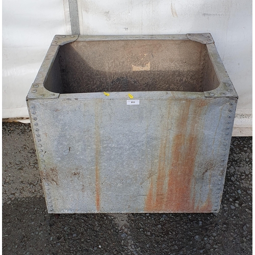 73 - A galvanised riveted Water Tank, 2ft 6in x 1ft 11in