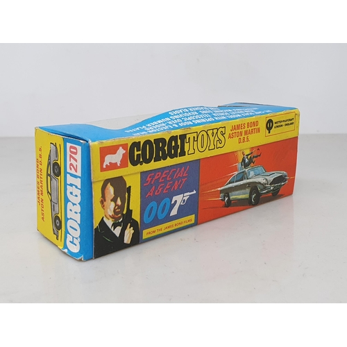 1272A - A boxed Corgi Toys No.270 James Bond Aston Martin D.B.5 with figure, instructions and transfers