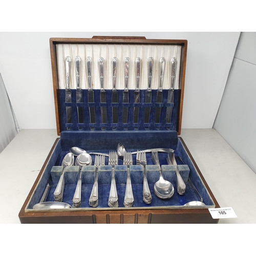 105 - A Canteen of sterling silver Cutlery with pendant decorated stems, 70 pieces including knives, forks... 