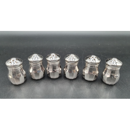 106 - Three pairs of sterling silver Salt and Pepper Pots