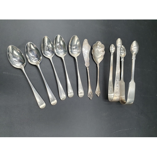 125 - Five Georgian silver Teaspoons old english pattern engraved initials H over I.A, London 1812, etc, t... 