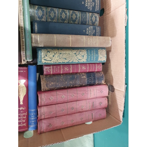 295 - A Box containing various Books including Winston Churchill, The Second World War, Edward Hutton etc ... 