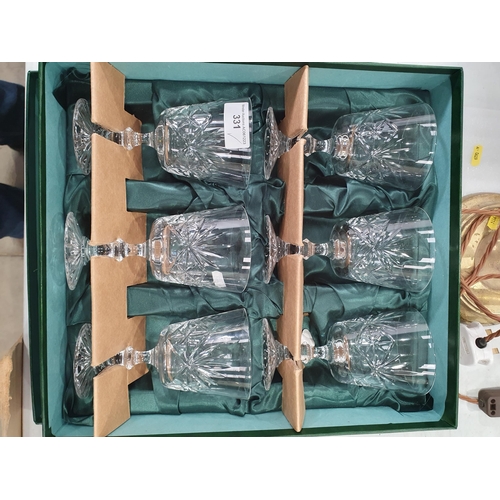 331 - A boxed set of Royal Doulton Finest Crystal Wine Glasses. (R5).