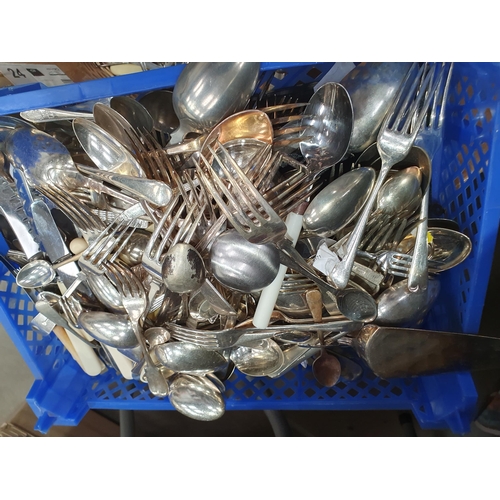 336 - A large quantity of Plated Cutlery. (R5).