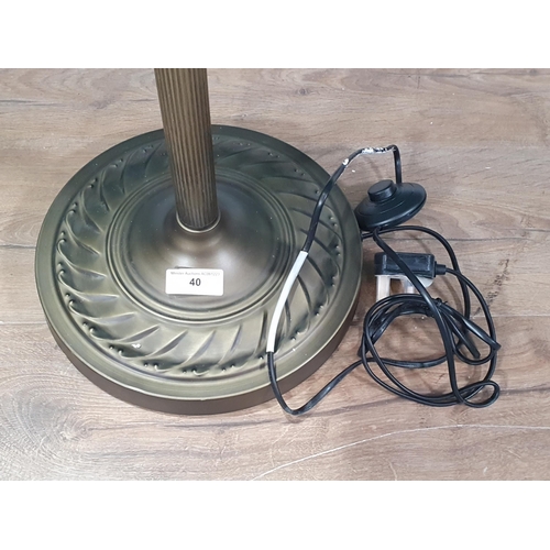 40 - A Modern Charlotte Tiffany Style Floor Lamp (Missing Top Shade Nut Connector), 5ft 2