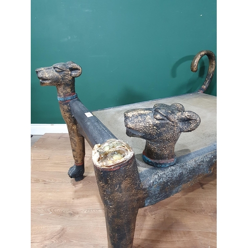 476 - A Seat/Stool/Table or Occasional Table with Cat Supports - a Film/T.V Series Prop from Xena Warrior ... 