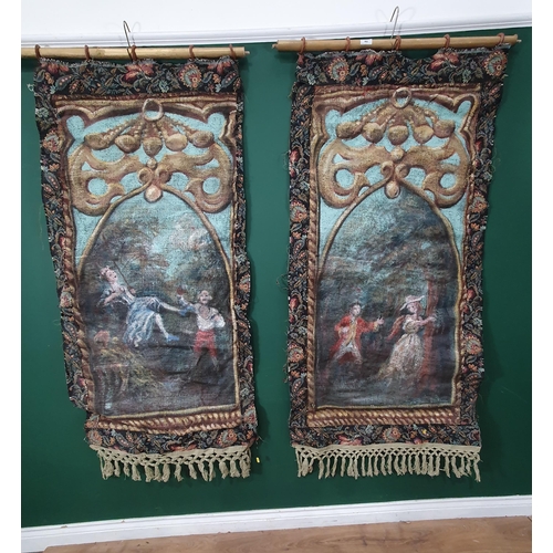 482 - Two Television/Film Prop Wall Hangings of classical Figures in Landscapes -from 