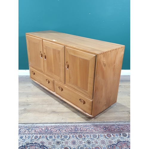 588 - An Ercol Sideboard fitted three doors above two drawers 4ft 4in W x 2ft 6in H (R7)