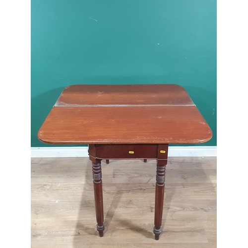 595 - A mahogany Desk with leather effect writing surface fitted two frieze drawers 3ft 6in W x 2ft 8in H ... 