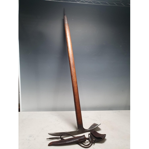 60 - An early 20th Century Stubai Aschenbrenner
Mountaineer's Ice Pick, Austrian, with leather blade cove... 