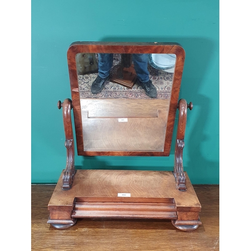 682 - A 19th Century mahogany Dressing Mirror fitted drawer to base (R9)