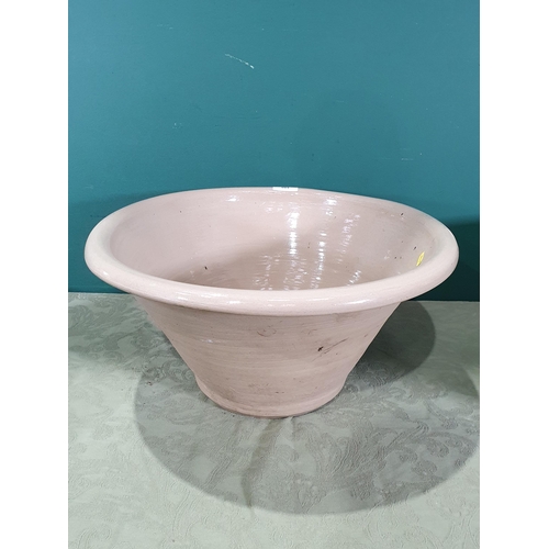 684 - A cream pottery and glazed Dairy Bowl, 10