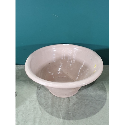 684 - A cream pottery and glazed Dairy Bowl, 10