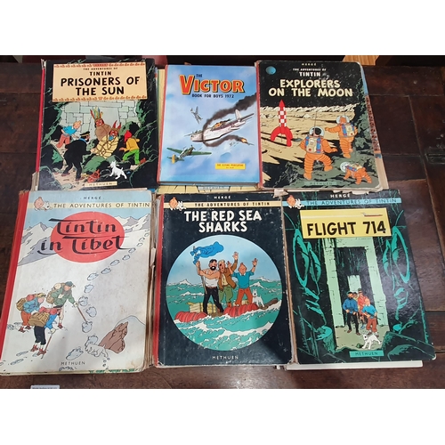 693 - A box of Asterix, Tintin and Victor Comics (R10)