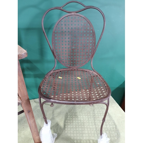 712 - A Director's Chair (lacking canvas) and a metal Garden Chair (R10)