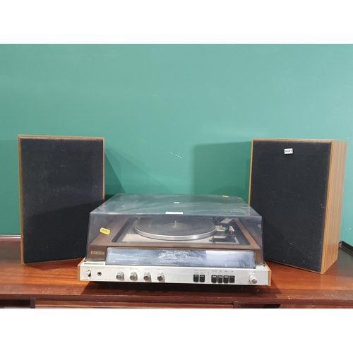 748 - A Sony Record Player with Garrard SP25  MKIV deck and a pair of speakers (R8) (Passed PAT Test)