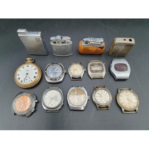 87 - A Collection of Vintage Watches and Cigarette Lighters
