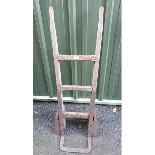 65 - A Vintage wooden Sack Trolley, A/F.
