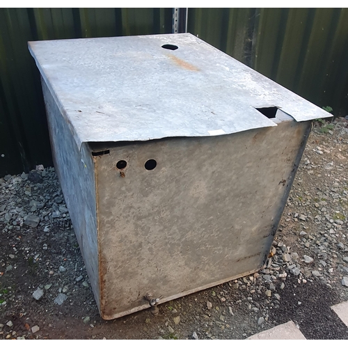 75 - A galvanised Water Tank with Tap and Cover, 2ft 5