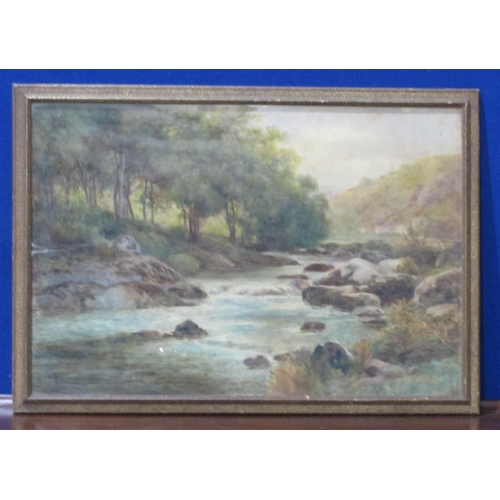 410 - WALTER WALLOR CAFFYN. 'Summer Stream', signed, titled and dated 1893, watercolour, 21 x 15 in ; and ... 