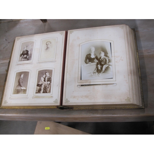 415 - A Mid Victorian Photo Album  ; together with a folding map titled - Richardson's New Chart of the Br... 