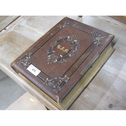 415 - A Mid Victorian Photo Album  ; together with a folding map titled - Richardson's New Chart of the Br... 