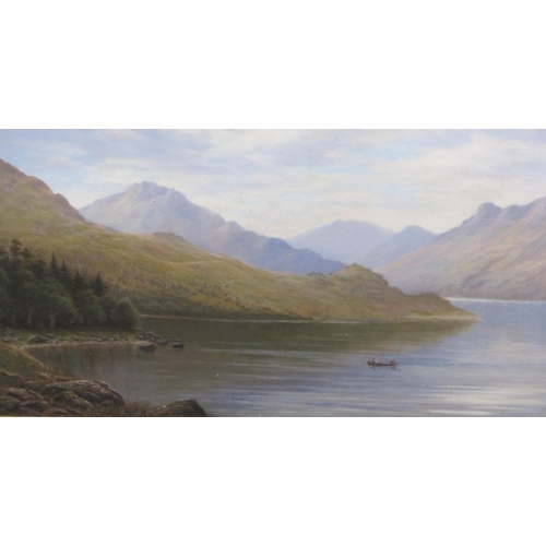 420 - ENGLISH SCHOOL CIRCA 1912. By a Highland River; and A Highland Loch Landscape, signed, oil on canvas... 