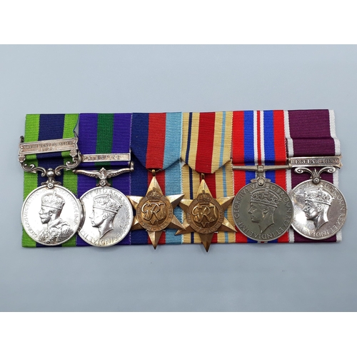 1146 - Six; India General Service Medal 'North West Frontier 1935' Clasp, General Service Medal 'Palestine'... 