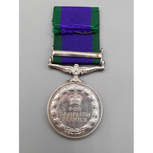 1163 - Campaign Service Medal with 'Radfan' Clasp to 23785308 Trooper G. Wild, 5th Battalion Royal Tank Reg... 