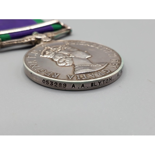 1164 - Campaign Service Medal with 'South Arabia' Clasp to 053289 Able Seaman A.A. Blyton, Royal Navy