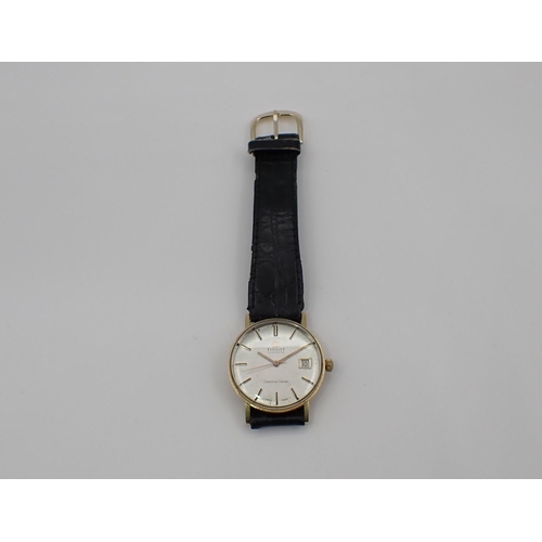 122 - A gentleman's Tissot Visodate Seastar Seven Wristwatch the silvered dial with hourly baton markers, ... 