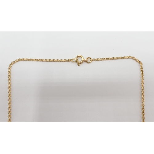 240 - An 18ct gold Chain, 37.5cms, approx 4.90gms