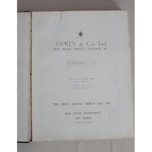 279 - A 1930's Asprey of Bond Street, London Catalogue showing jewellery, silver, and items for all depart... 