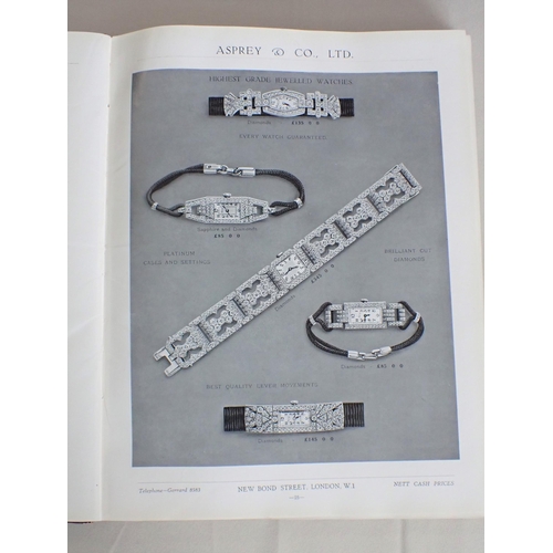 279 - A 1930's Asprey of Bond Street, London Catalogue showing jewellery, silver, and items for all depart... 