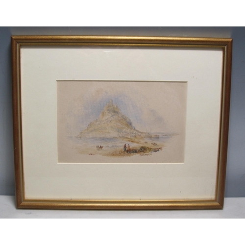 311 - WILLIAM  JOSEPH JULIUS CAESAR BOND (1833-1926) St. Michael's Mount, signed and dated 86, watercolour... 