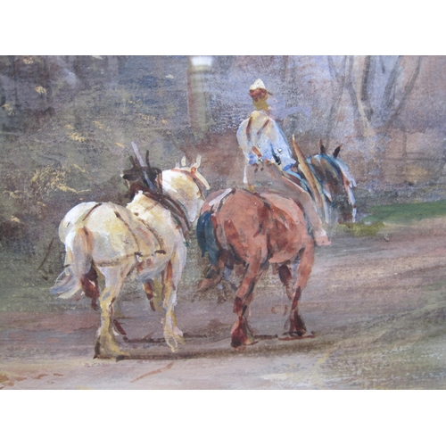 321 - HENRY CHARLES FOX RBA (1855-1929) Returning Home, signed and dated 1908,, watercolour, 15 1/2 x 22 i... 