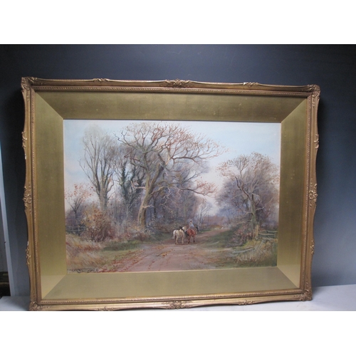 321 - HENRY CHARLES FOX RBA (1855-1929) Returning Home, signed and dated 1908,, watercolour, 15 1/2 x 22 i... 